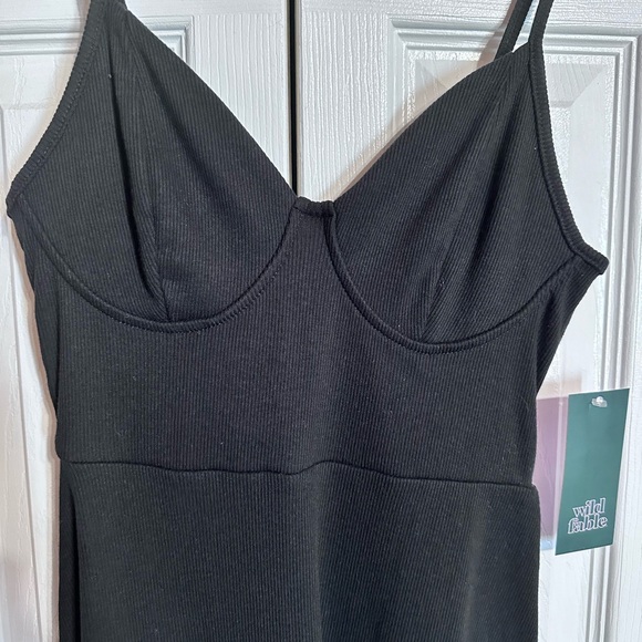 Spaghetti Strap Ribbed Mini Dress - Picture 2 of 3